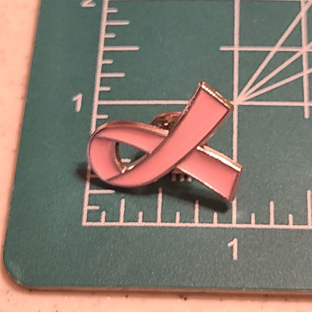 Pink Awareness Ribbon Pin - Picture 3 of 4